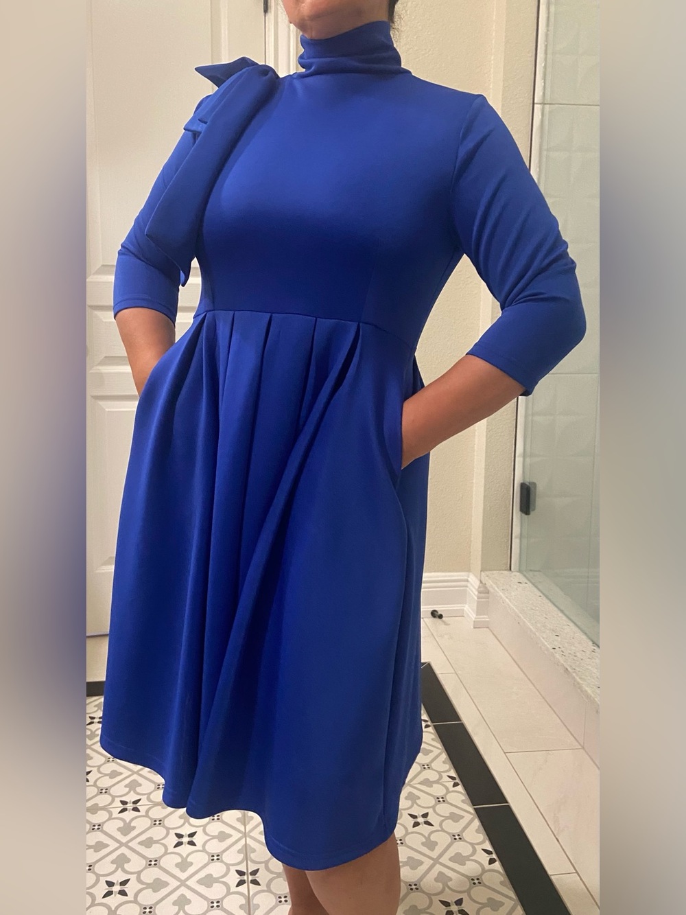 Classic Royal Blue Fit & Flare Dress